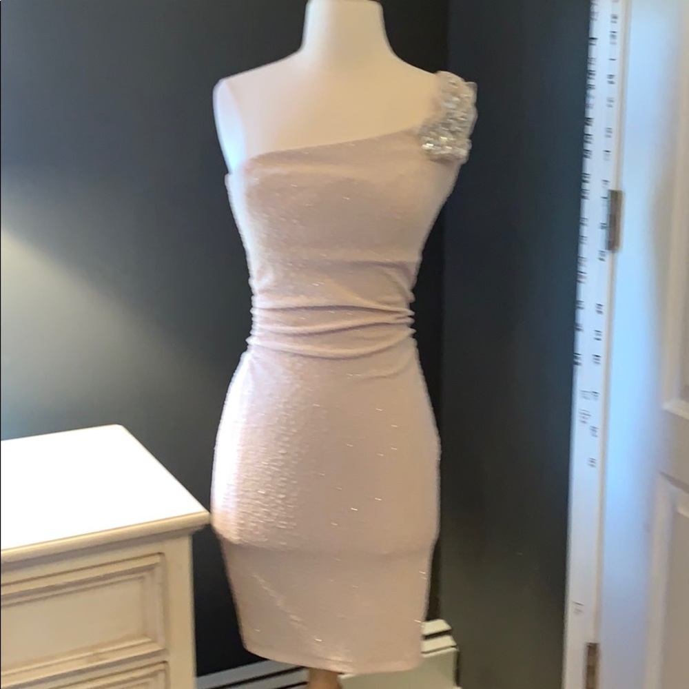 Emerald Sundae one shoulder cocktail dress small